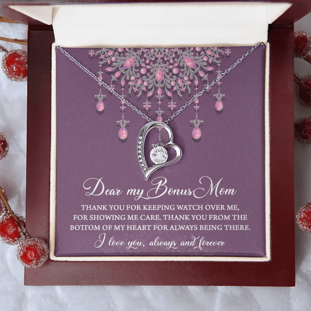 Bonus Mom-Always Being There Forever Love Pendant Necklace