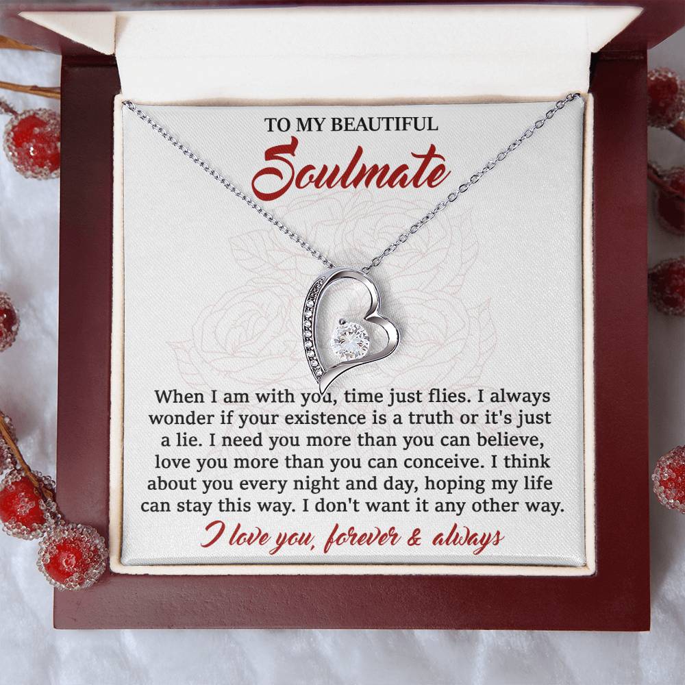 Soulmate-I Need You Forever Love Pendant Necklace
