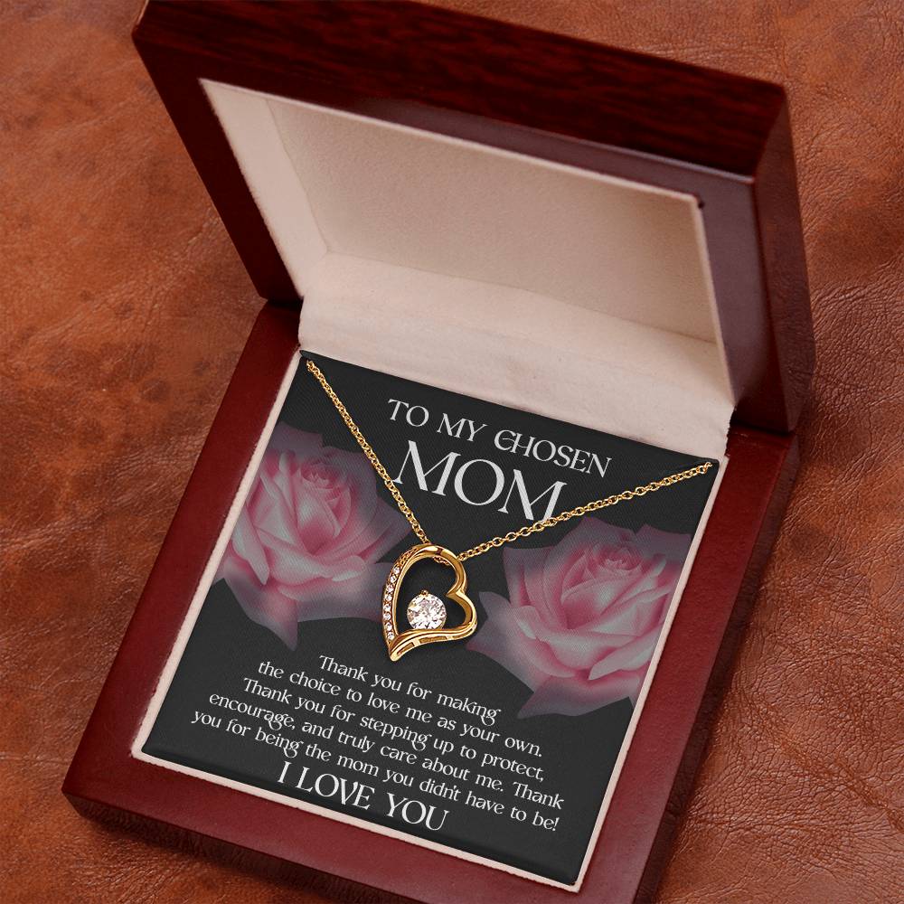 Bonus Mom-My Chosen Mom Forever Love Pendant Necklace