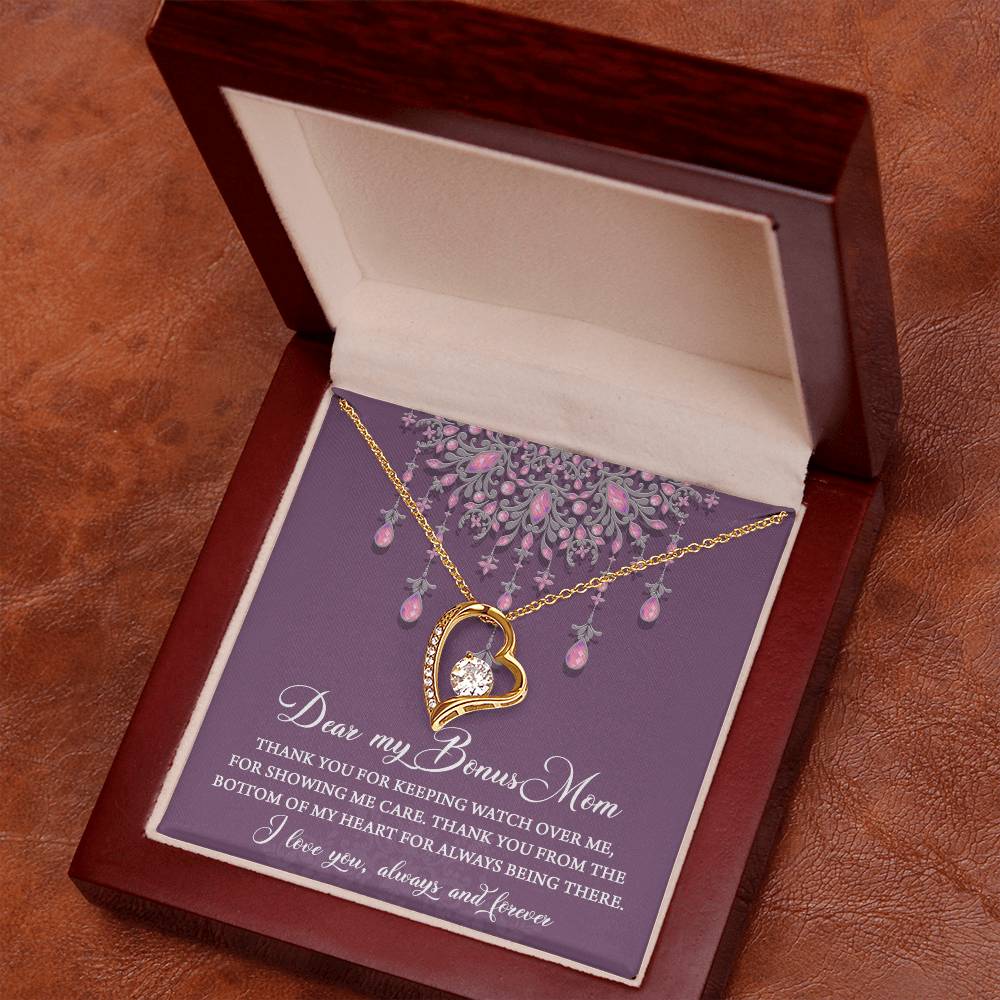 Bonus Mom-Always Being There Forever Love Pendant Necklace
