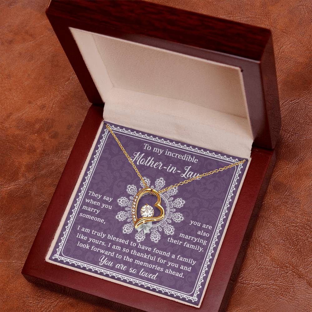 Mother-In-Law-Family Like Yours Forever Love Pendant Necklace