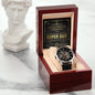 Dad-Super Dad Certificate-Metal Chronograph Watch - Perfect Father's Day Gift
