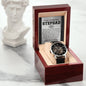 Stepdad-A Bright Spot-Metal Chronograph Watch - Perfect Father's Day Gift