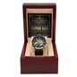 Dad-Super Dad Certificate-Metal Chronograph Watch - Perfect Father's Day Gift
