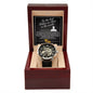 Father-In-Law-The Best-Metal Chronograph Watch - Perfect Father's Day Gift