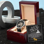 Father-In-Law-The Best-Metal Chronograph Watch - Perfect Father's Day Gift