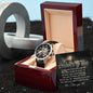 Stepdad-Be The Dad-Metal Chronograph Watch - Perfect Father's Day Gift