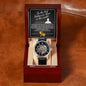 Father-In-Law-The Best-Metal Chronograph Watch - Perfect Father's Day Gift