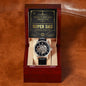 Dad-Super Dad Certificate-Metal Chronograph Watch - Perfect Father's Day Gift