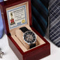 Dad-World's Best Daddy-Metal Chronograph Watch - Perfect Father's Day Gift