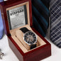 Stepdad-A Bright Spot-Metal Chronograph Watch - Perfect Father's Day Gift