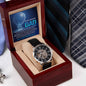 Dad-Carry The World-Metal Chronograph Watch - Perfect Father's Day Gift