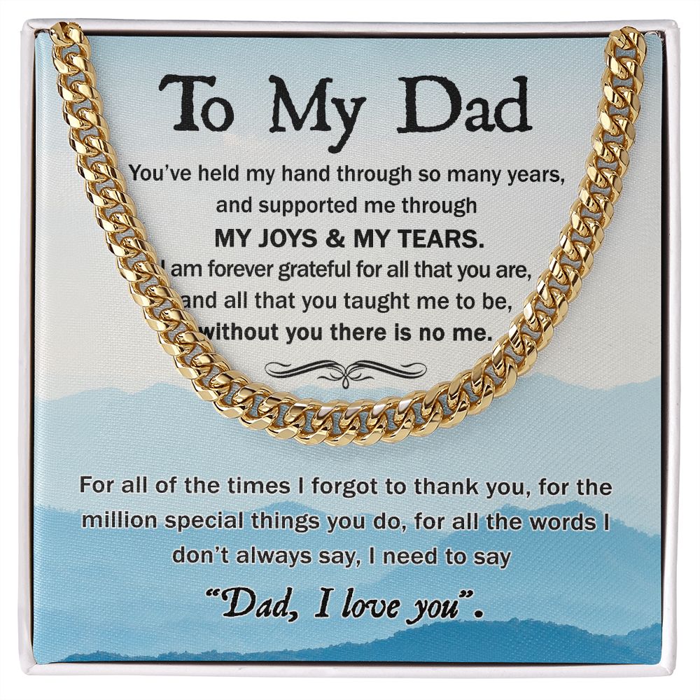 Forever Grateful: A Cuban Necklace to Thank Dad for a Lifetime of Support