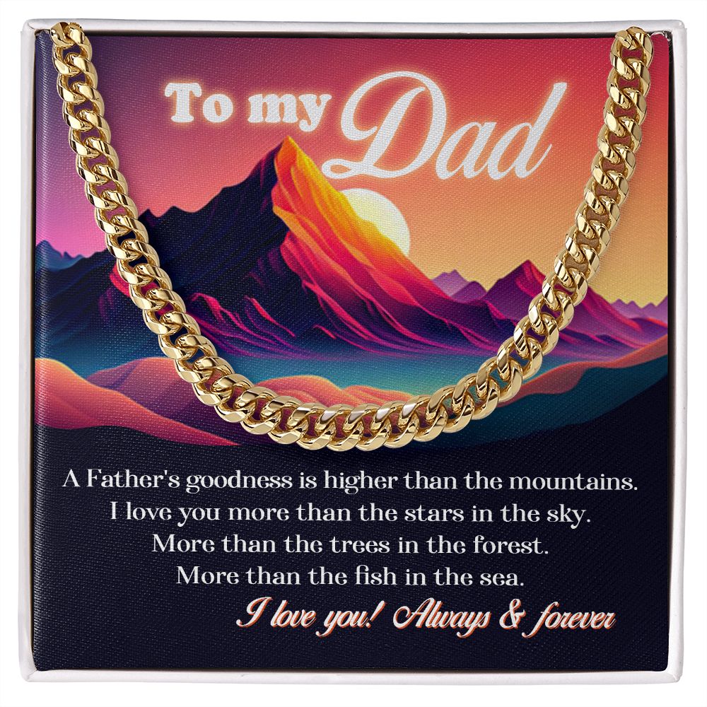 Always and Forever Cuban Chain Necklace: A Heartfelt Father's Day Gift with a Message of Love
