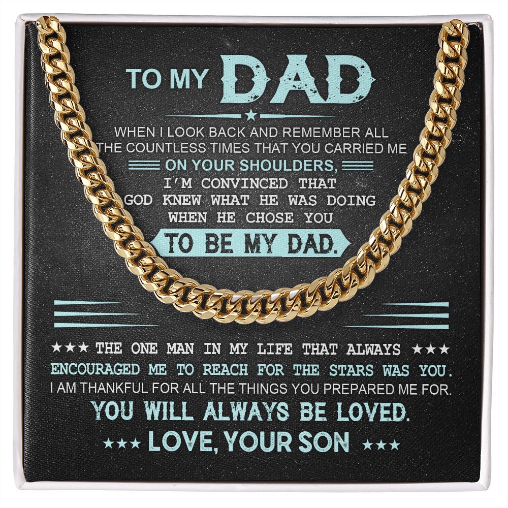 Stunning Cuban Necklace for Father's Day - A Tribute to the Best Dad from His Son