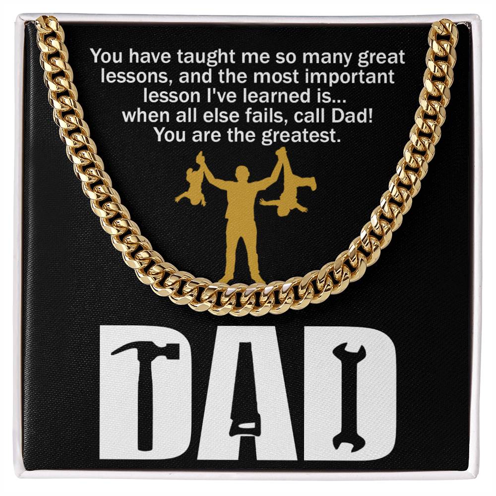 Dad-Call Dad Exquisite Cuban Link Chain | Ideal Father's Day Gift