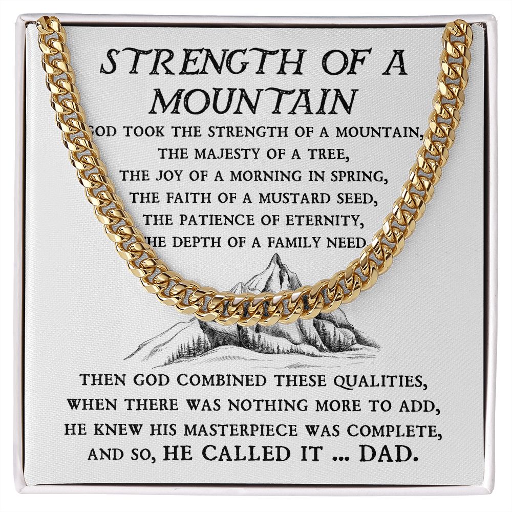 Father's Day Special: Cuban Chain Necklace - Strength of a Mountain