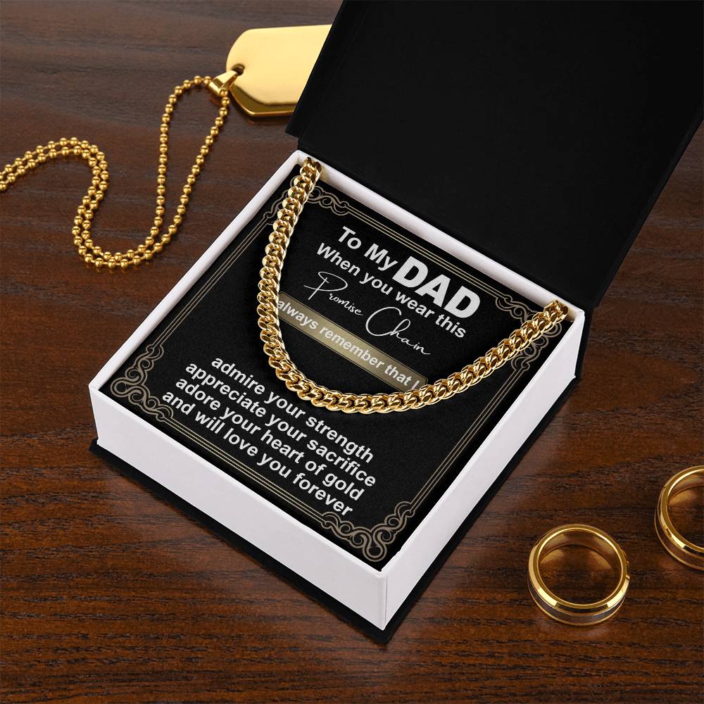 Dad-Promise Chain Exquisite Cuban Link Chain | Ideal Father's Day Gift