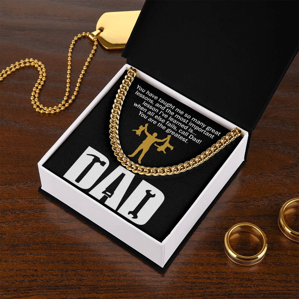 Dad-Call Dad Exquisite Cuban Link Chain | Ideal Father's Day Gift