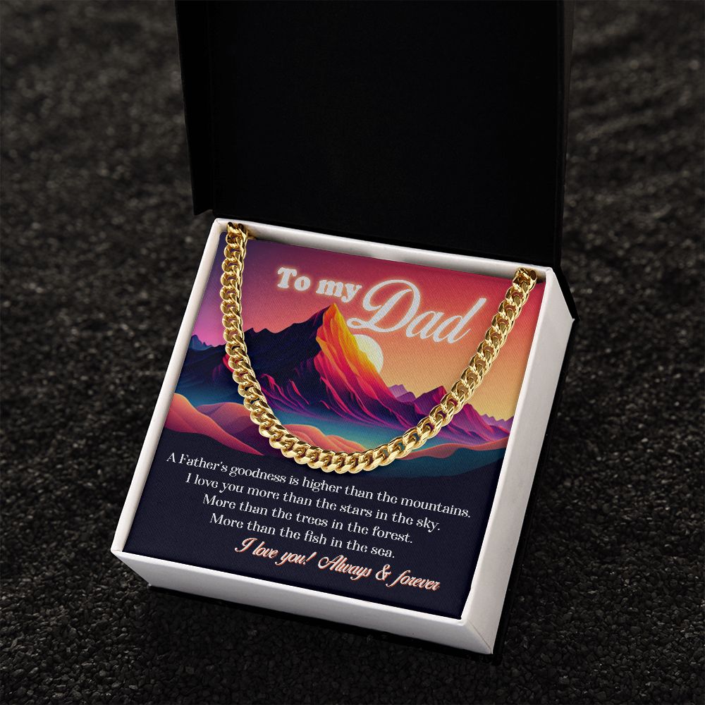 Always and Forever Cuban Chain Necklace: A Heartfelt Father's Day Gift with a Message of Love