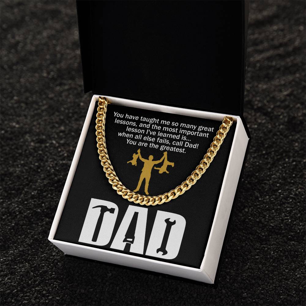 Dad-Call Dad Exquisite Cuban Link Chain | Ideal Father's Day Gift
