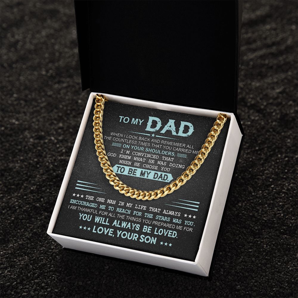 Stunning Cuban Necklace for Father's Day - A Tribute to the Best Dad from His Son