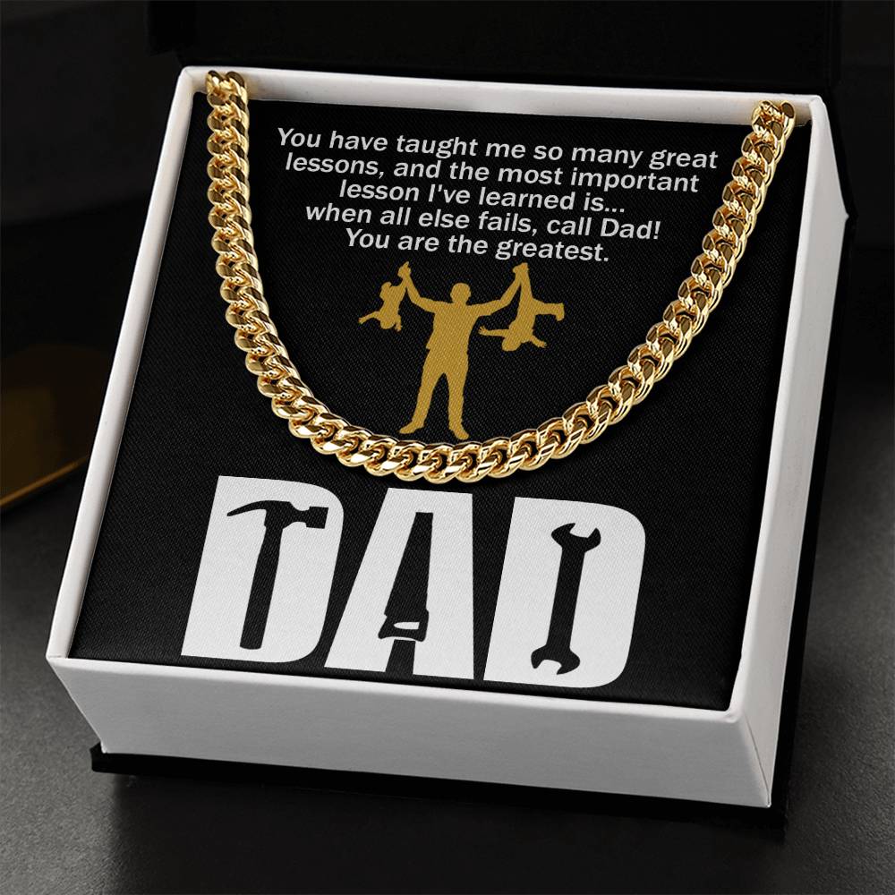 Dad-Call Dad Exquisite Cuban Link Chain | Ideal Father's Day Gift