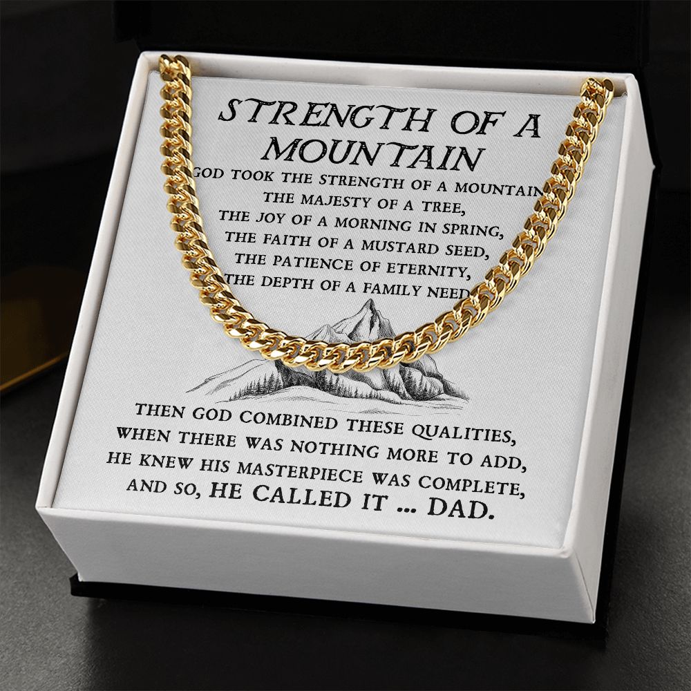 Father's Day Special: Cuban Chain Necklace - Strength of a Mountain