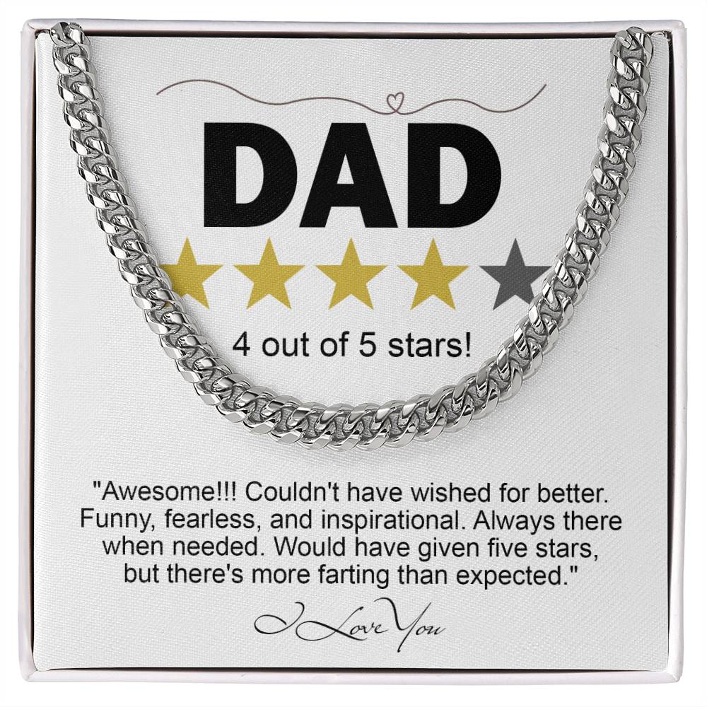 Dad-Five Stars Exquisite Cuban Link Chain | Ideal Father's Day Gift
