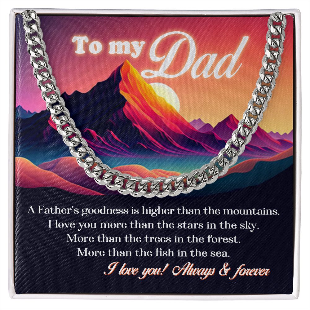 Always and Forever Cuban Chain Necklace: A Heartfelt Father's Day Gift with a Message of Love