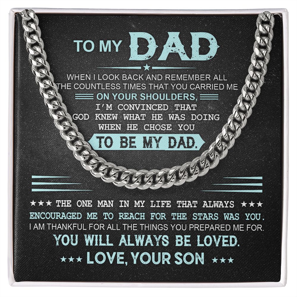 Stunning Cuban Necklace for Father's Day - A Tribute to the Best Dad from His Son