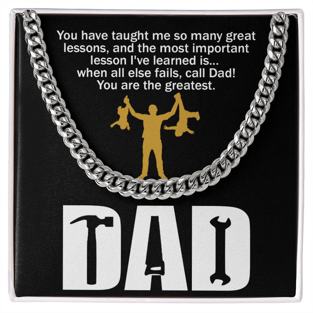Dad-Call Dad Exquisite Cuban Link Chain | Ideal Father's Day Gift
