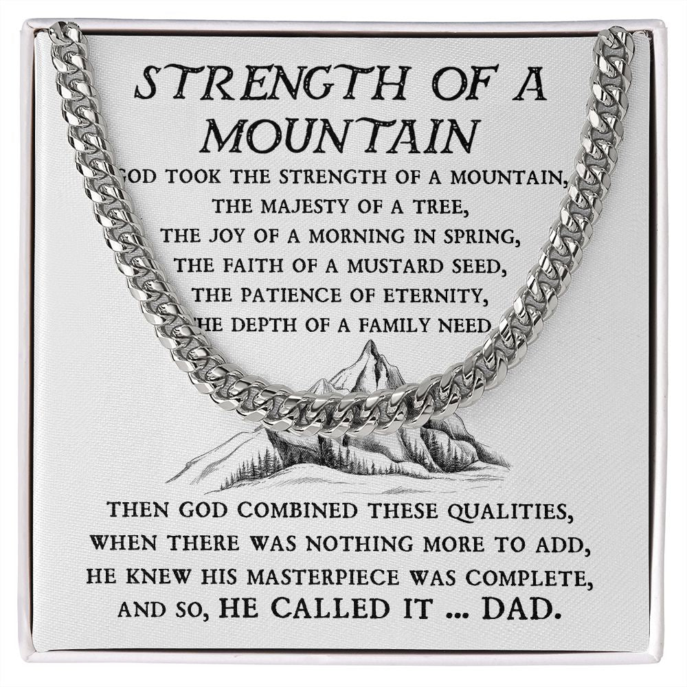 Father's Day Special: Cuban Chain Necklace - Strength of a Mountain
