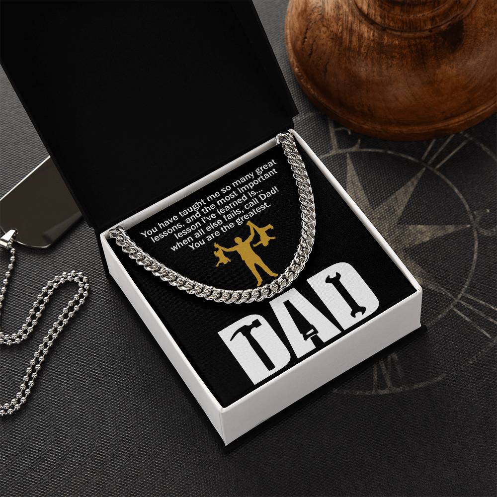 Dad-Call Dad Exquisite Cuban Link Chain | Ideal Father's Day Gift