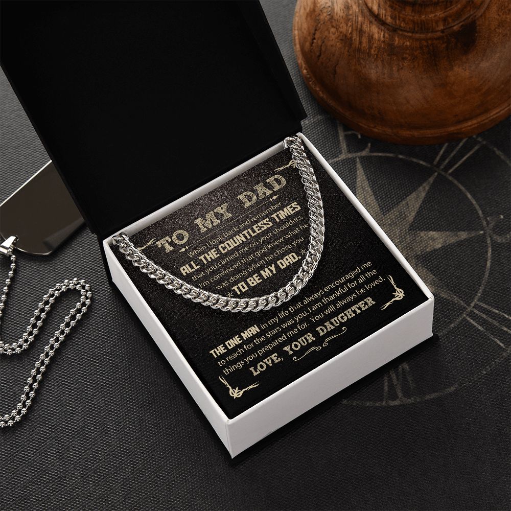 Father's Day Gift: Cuban Necklace for My Beloved Dad - A Token of Love and Gratitude from Your Daughter ππ