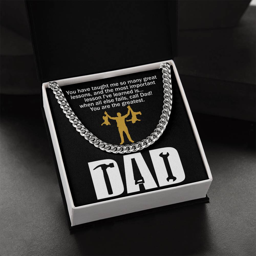 Dad-Call Dad Exquisite Cuban Link Chain | Ideal Father's Day Gift