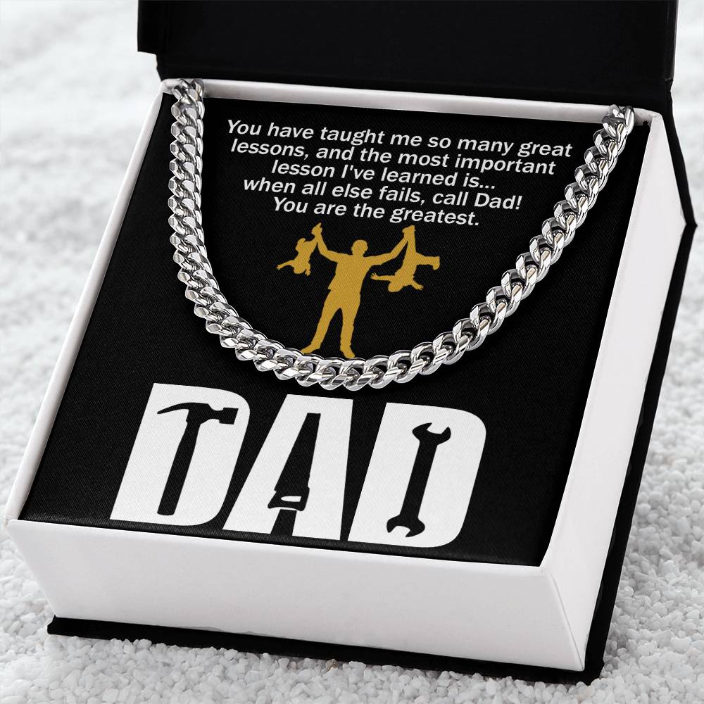 Dad-Call Dad Exquisite Cuban Link Chain | Ideal Father's Day Gift