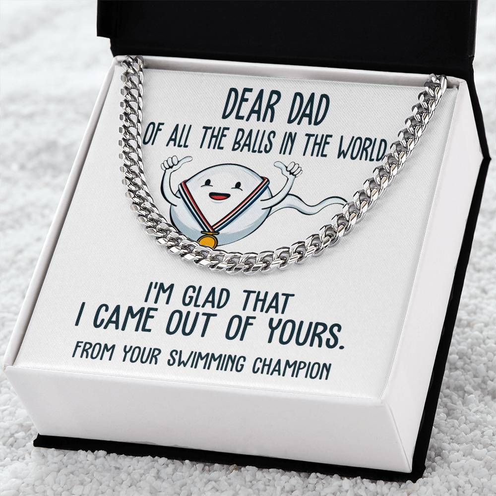 Dad-Out Of Yours Exquisite Cuban Link Chain | Ideal Father's Day Gift