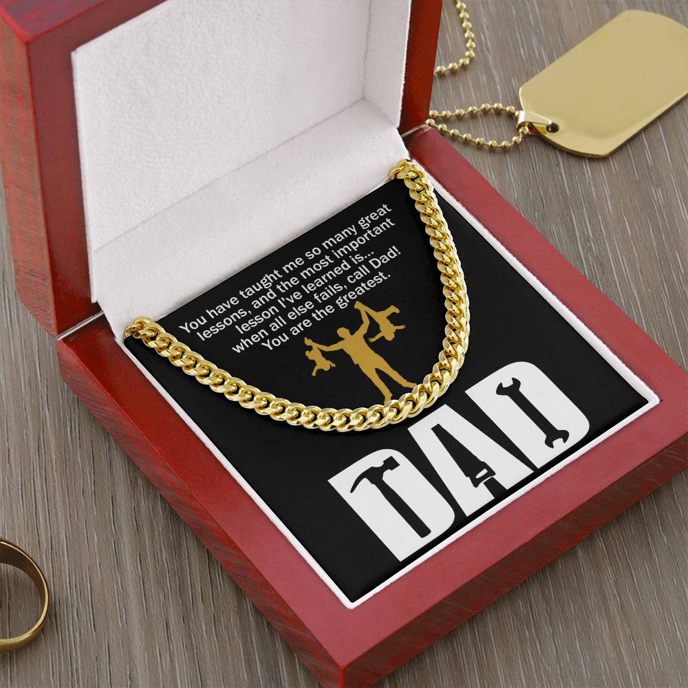 Dad-Call Dad Exquisite Cuban Link Chain | Ideal Father's Day Gift