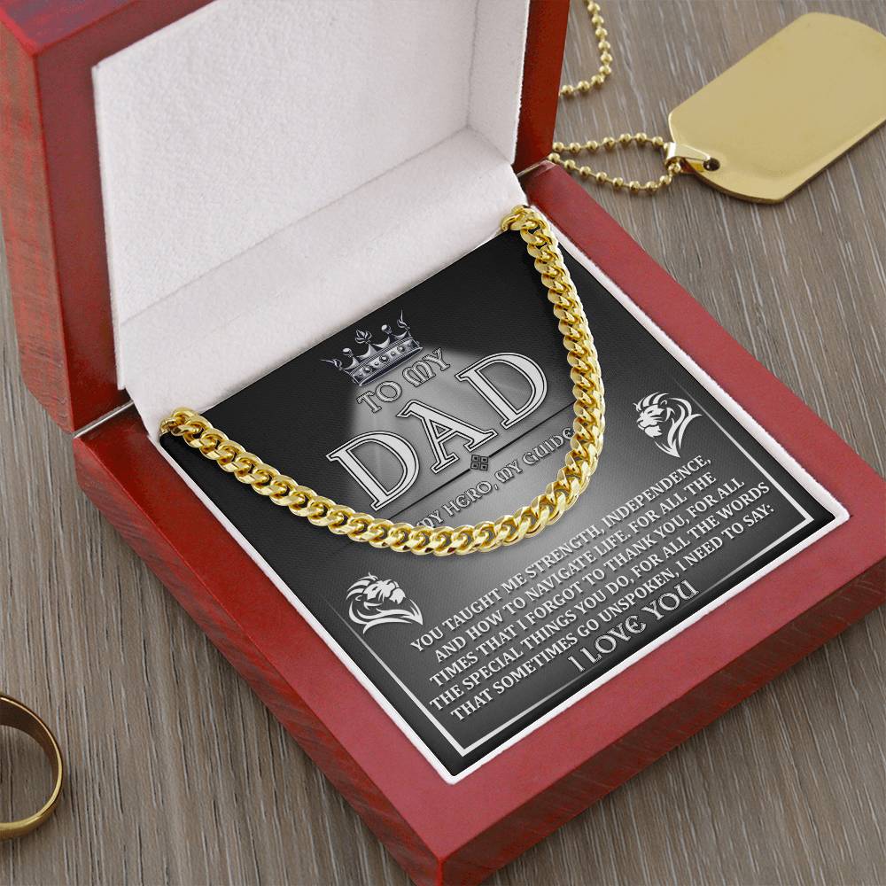 Dad-Need To Say Exquisite Cuban Link Chain | Ideal Father's Day Gift