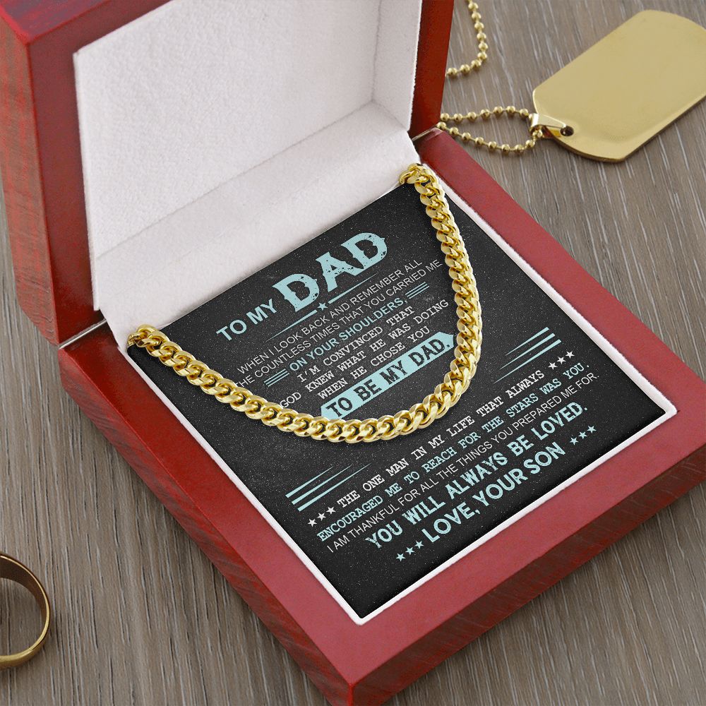 Stunning Cuban Necklace for Father's Day - A Tribute to the Best Dad from His Son
