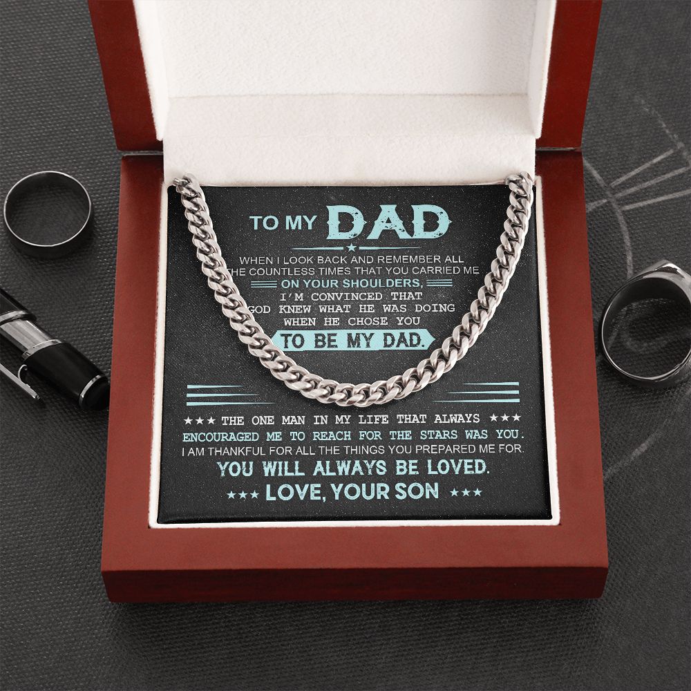Stunning Cuban Necklace for Father's Day - A Tribute to the Best Dad from His Son