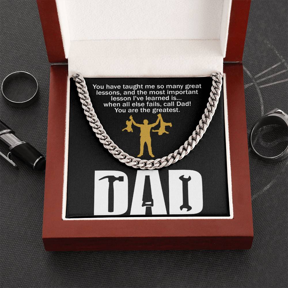 Dad-Call Dad Exquisite Cuban Link Chain | Ideal Father's Day Gift