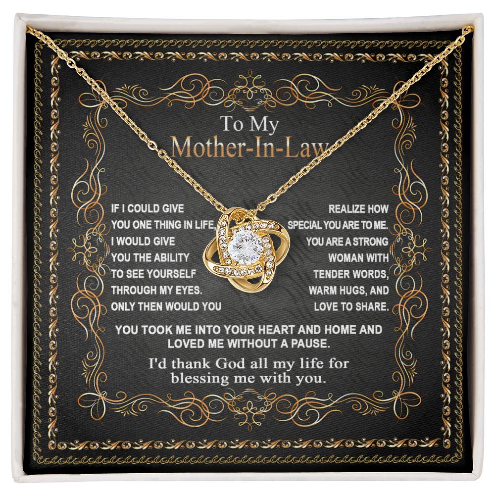 Mother-In-Law-Through My Eyes Love Knot Necklace