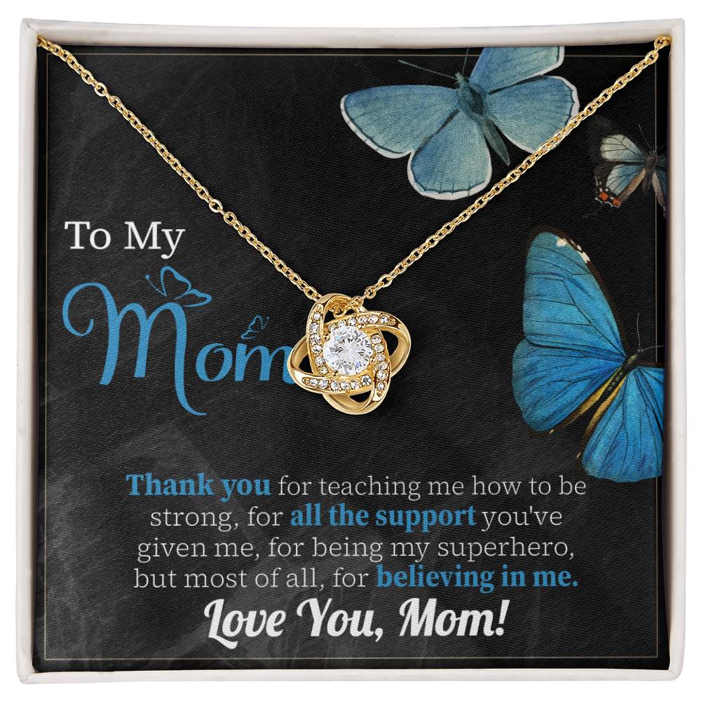Mom-Believing In Me Love Knot Necklace