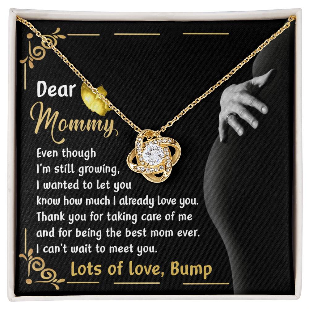 Mama-To-Be-Best Mom Ever Love Knot Necklace