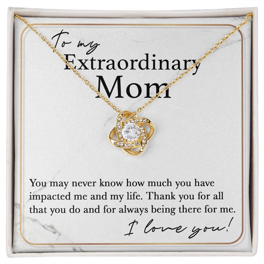 To my Extraordinary Mom - Eternal Love: The Perfect Gift for Mom - Love Knot Necklace