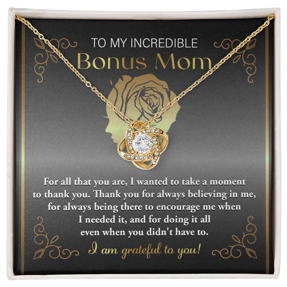 Bonus Mom-To Encourage Me Love Knot Necklace