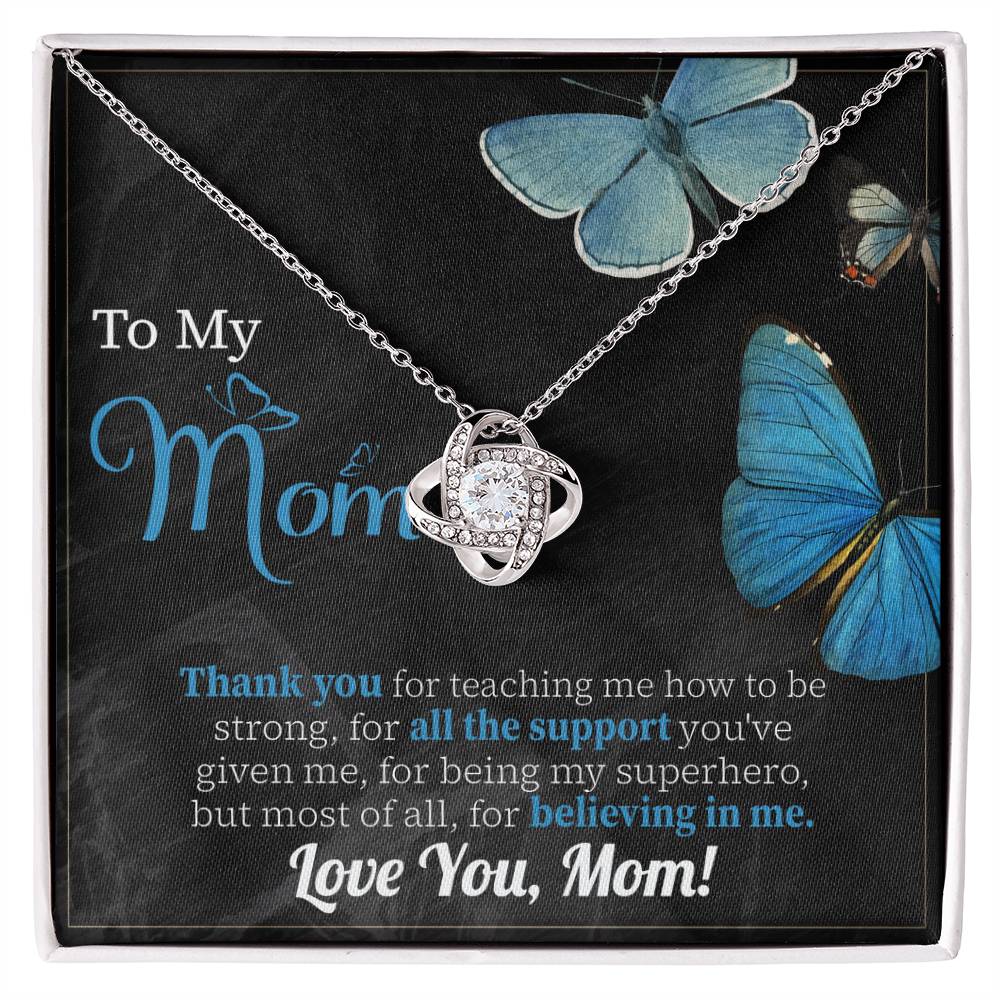 Mom-Believing In Me Love Knot Necklace