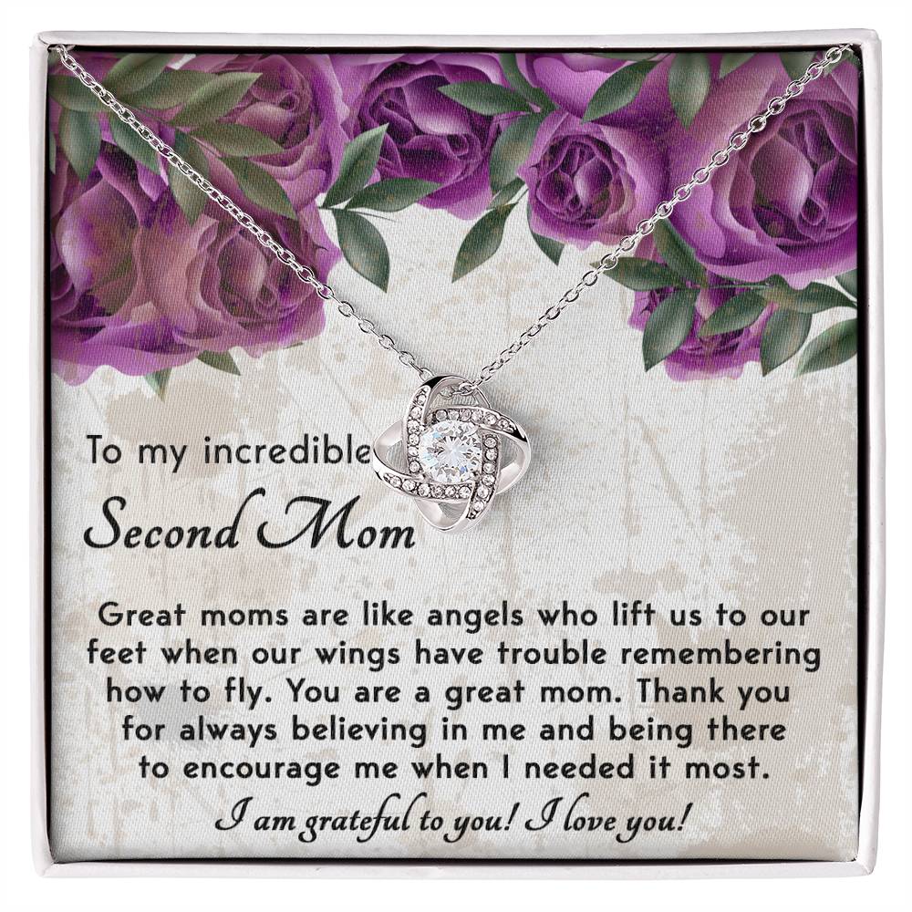 Bonus Mom-Grateful For You Love Knot Necklace